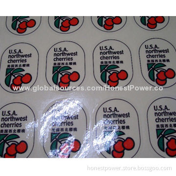 Adhesive Labels, Made of Paper with Offset Printing, Customized Shapes, Sizes and Designs Accepted